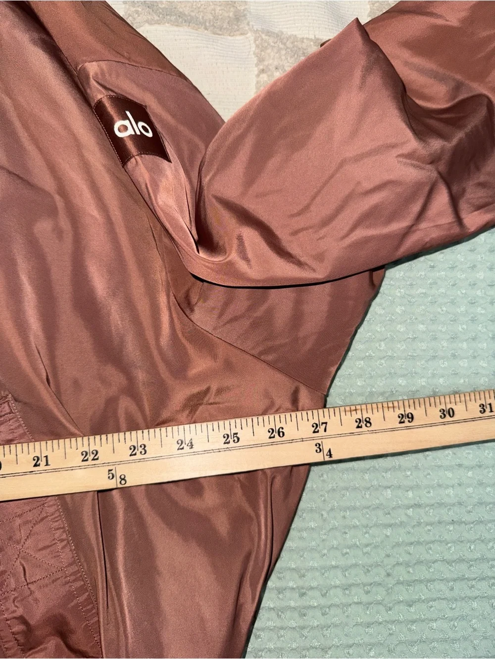 Alo Yoga It Girl Bomber Jacket Brown Pink XS W0374R